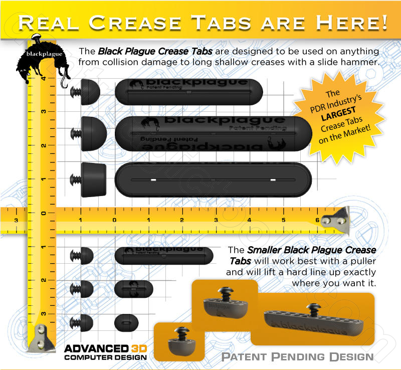 BL-14 Blackplague 2.0 - 7 Piece Crease Glue Tab Pulling Set