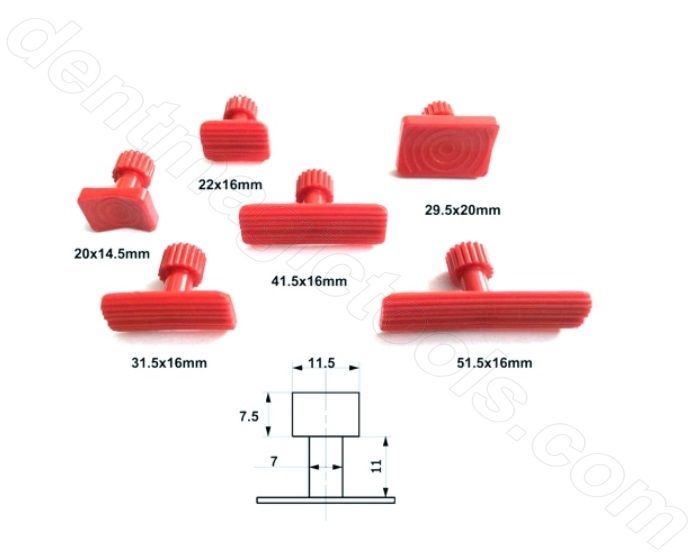 Q-68 Body Line and Crease Glue Tab Set 6 Pieces